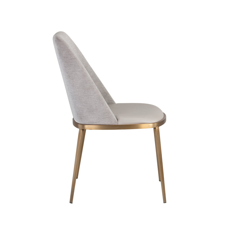 Dover Upholstered Dining Chair, Light Grey Performance