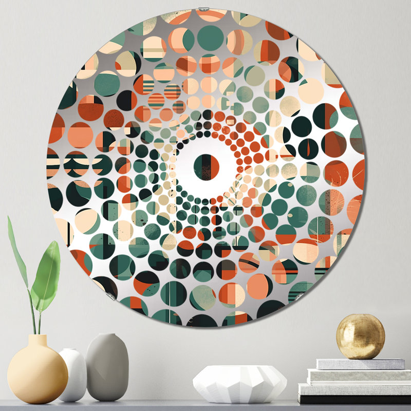 Roumel - Concentric Circles Decorative Mirror, 23.6" x 23.6"