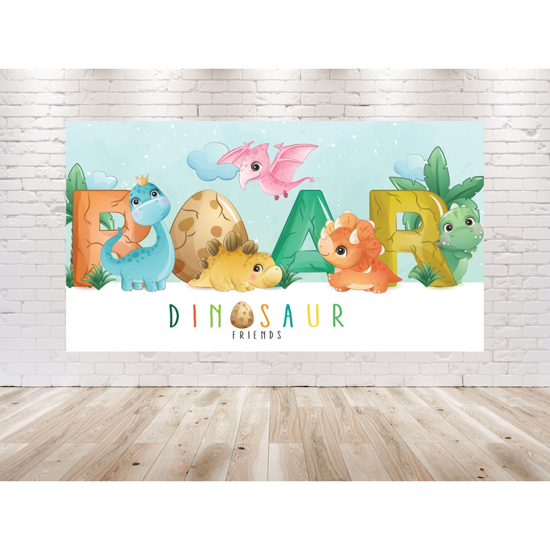 5x3FT Dino Roar Backdrop for Birthday