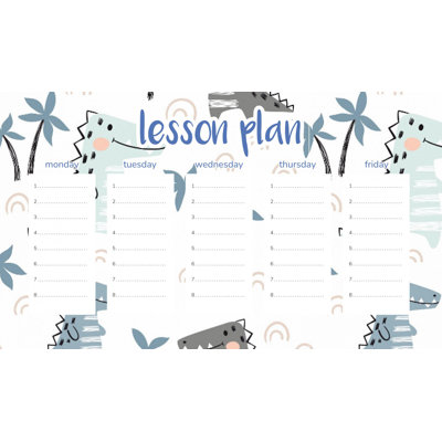 Magnetic Lesson Plan Pastel Crocodiles
