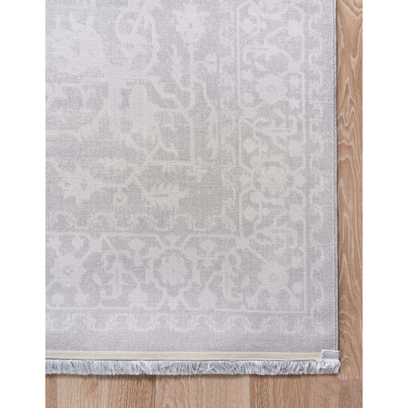 Folkeste Oriental Area Rug, Gray, Runner 2'7" x 10'