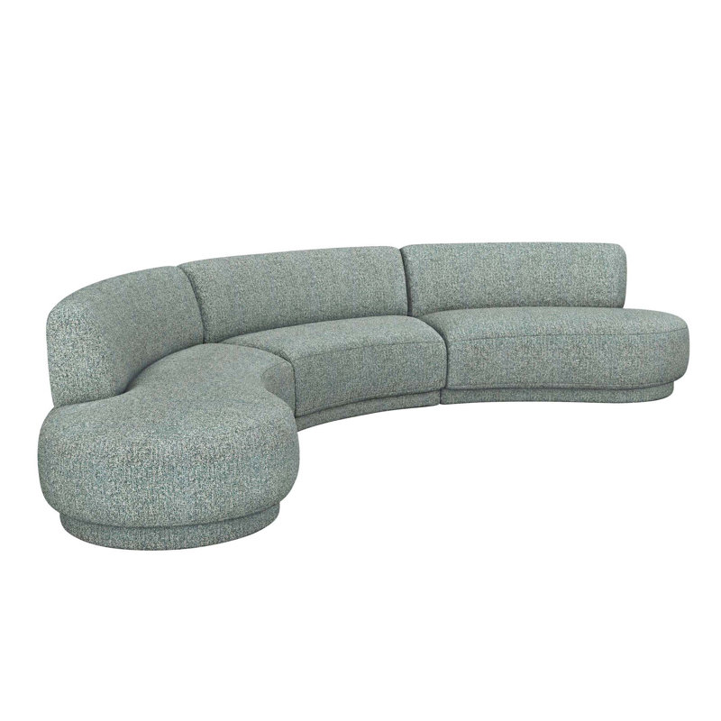 Nuage Sectional, Pool Rayon/Viscose, Left Hand Facing