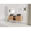 Meuble-lavabo mural 60 po avec lavabo et rangement en céramique, porte à fermeture en douceur