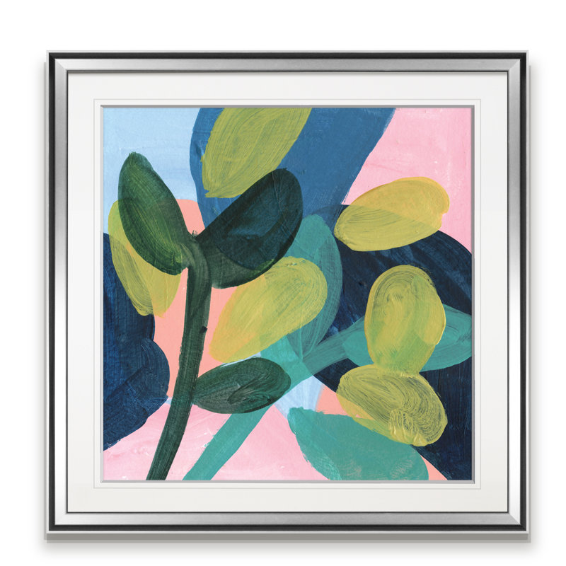 " May Branches II ", Silver Framed, 16" H x 16" W x 1.5" D