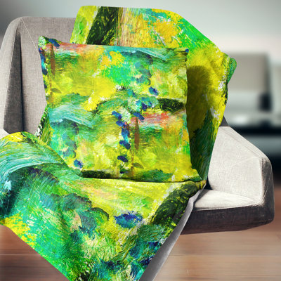Afrique - texture verte - coussin abstrait imprimé