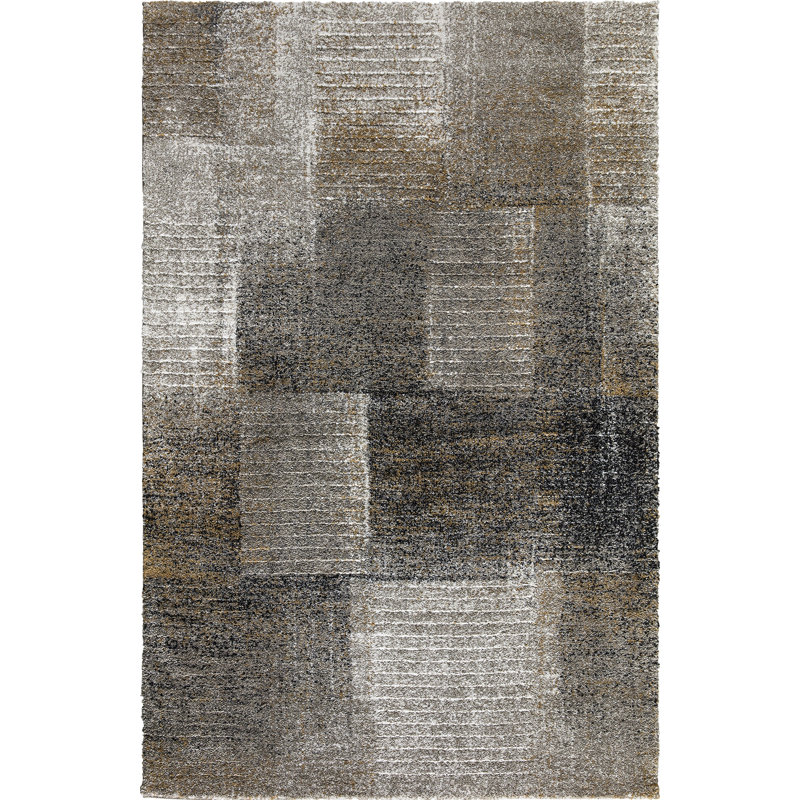 Tapis d'intérieur en polypropylène à motif abstrait 17 Stories Arne, Rectangle 7 pi 10 po x 9 pi 10 po