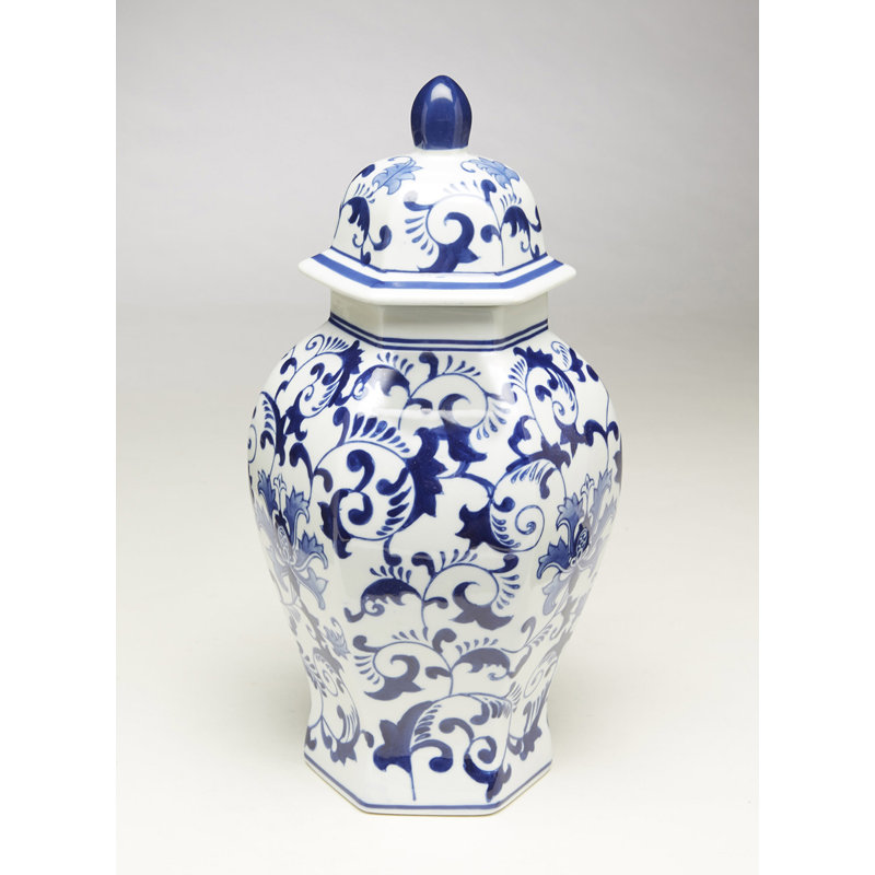 Urne en porcelaine porcelaine et gingembre