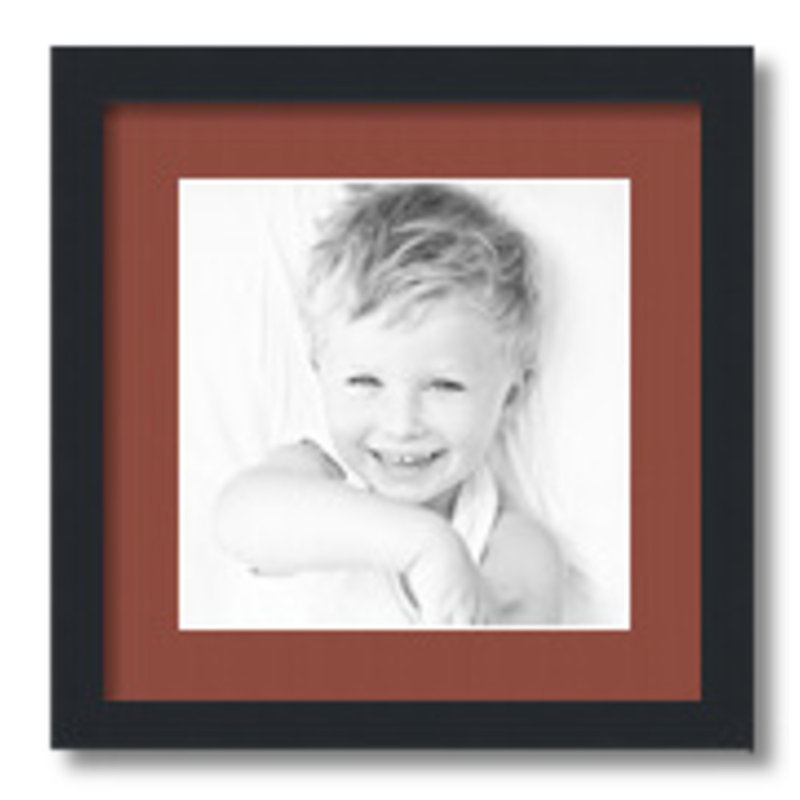 Matte Picture Frame with Mat, Cognac