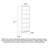Tall Adjustable Open Wood Bookcase with Sturdy Metal Legs