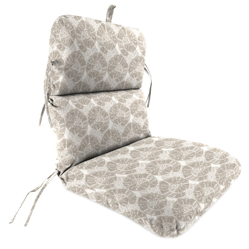 Byrom 22" x 45" Outdoor Chair Cushion with Ties and Loop, Conchel Rum