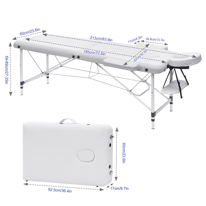 185cm Rectangular Adjustable Folding Table
