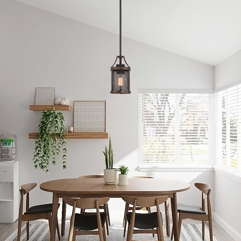 1 - Light Simple Pendant, Walnut