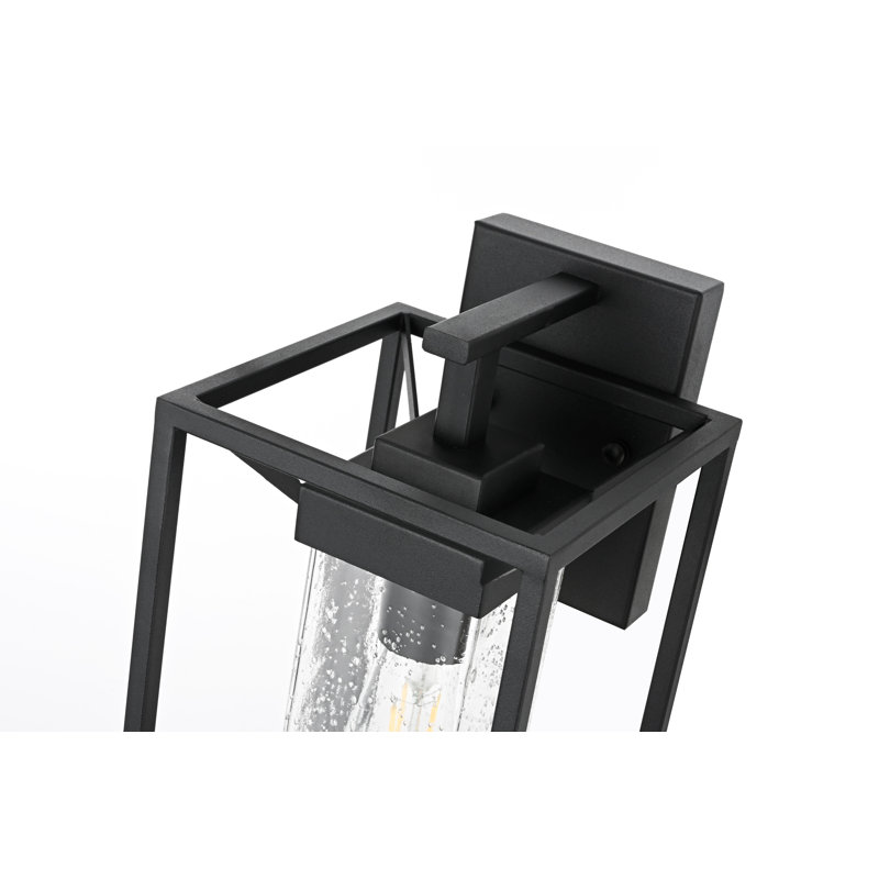 Applique murale d'extérieur noire Moneta 7 pouces