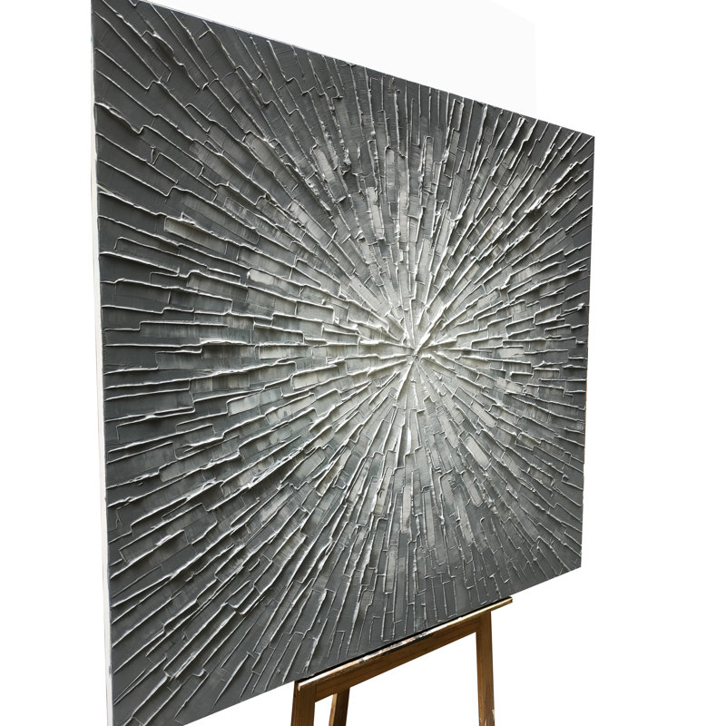 Abstrait - peinture sur toile tendue, H 40 po x l 40 po