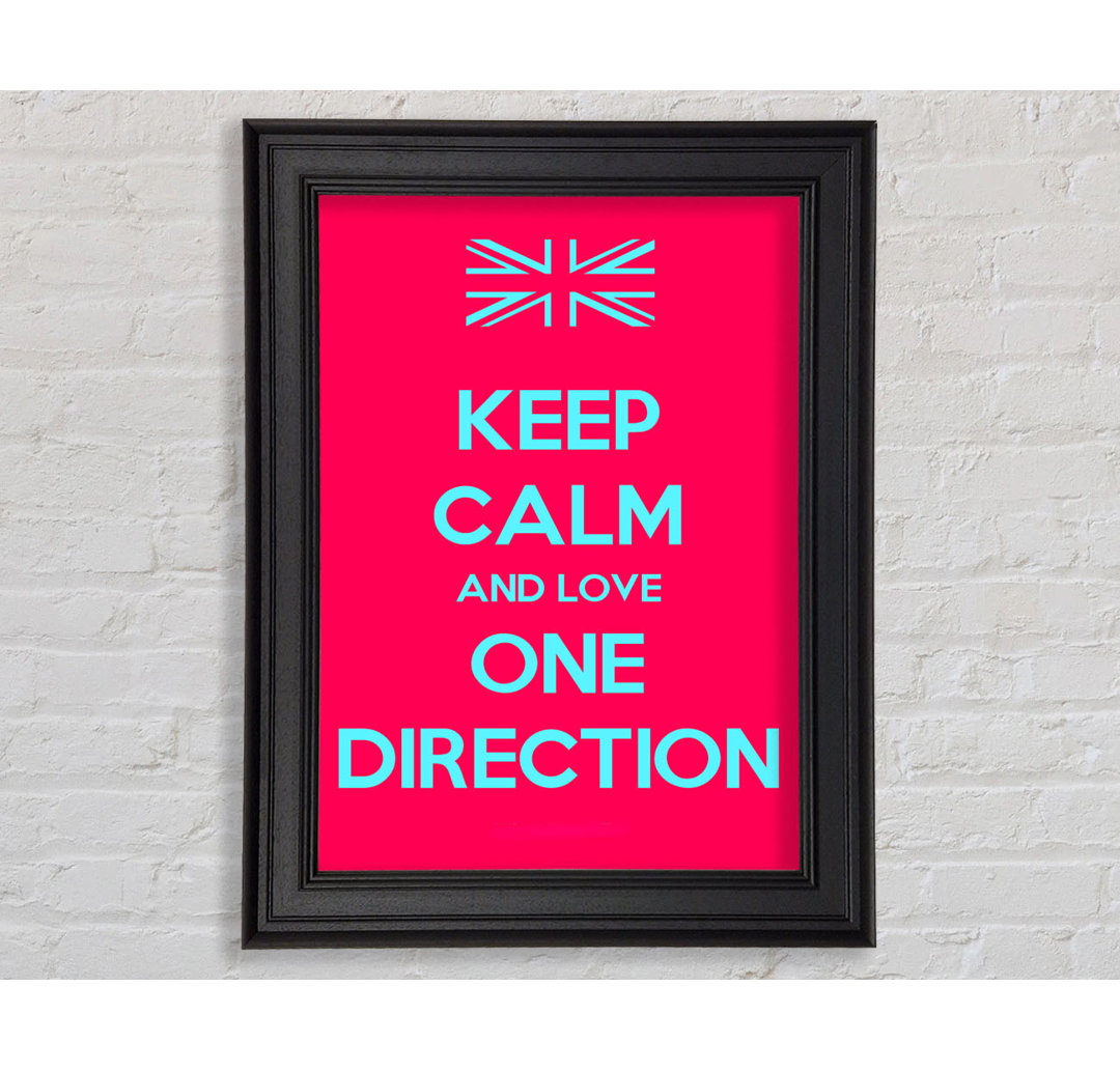 Keep Calm One Direction Gerahmter Druck