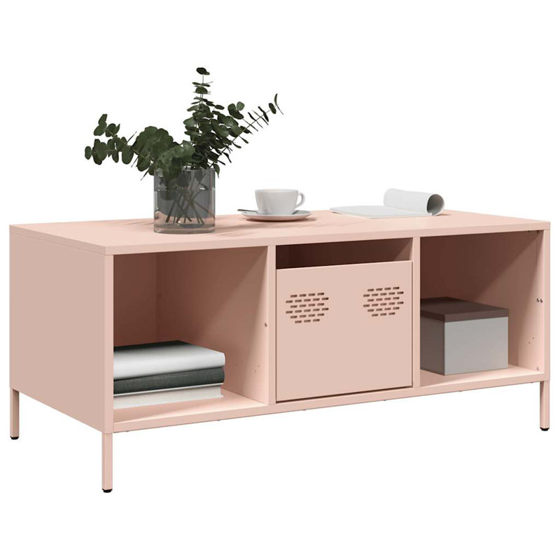 Alizai Coffee Table with Storage, Pink