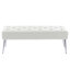 Faux Leather Upholstered Bench with Metal Legs-275778533