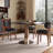 Black&Walnut Round Marble Dining table-1358740909