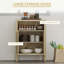 Buffet avec portes en rotin et tablette réglable