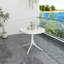 Tables de patio durables, rondes modernes en polypropylène 35,43 po pour la maison