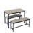 3-Piece Dining Table Set，Industrial Design Space-Saving Dining Set with Durable Frame-1509933884-1509933891