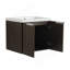 Armoire de salle de bain 24 po avec lavabo en résine, portes à fermeture en douceur, fixation flottante, pour petite salle de bain-123985424