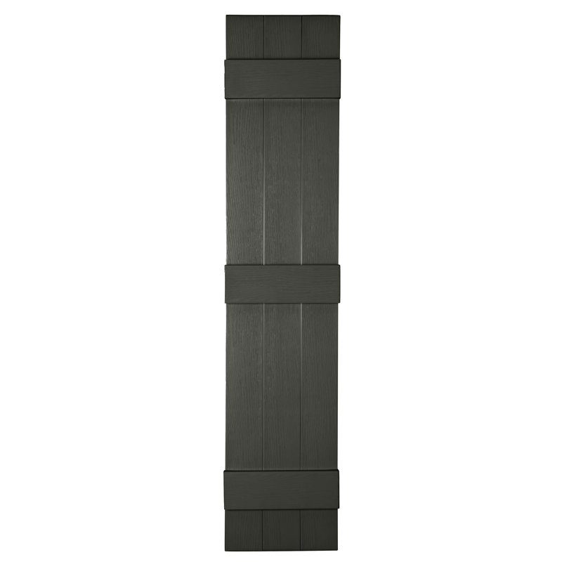 Persiennes personnalisées fermées à 3 planches, Gris foncé, 80"