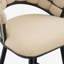 Ensemble de 2 tabourets de bar en velours avec pieds en fer noir, tabourets de comptoir modernes pour îlot de cuisine-817309581