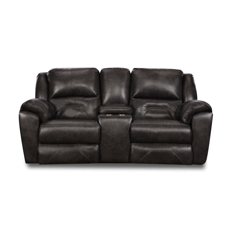Pandora 81'' Leather Loveseat, Power, Yes