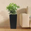 Pot à fleurs carré intérieur / extérieur moderne en faux rotin-1296536265-1296536268