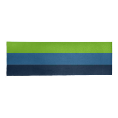 Tapis à rayures bleu/bleu anthracite/vert aurora