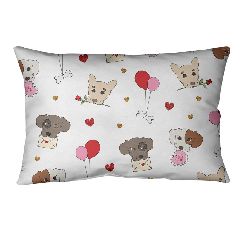 Coussin lombaire pour chiens st day, Blanc / paillettes
