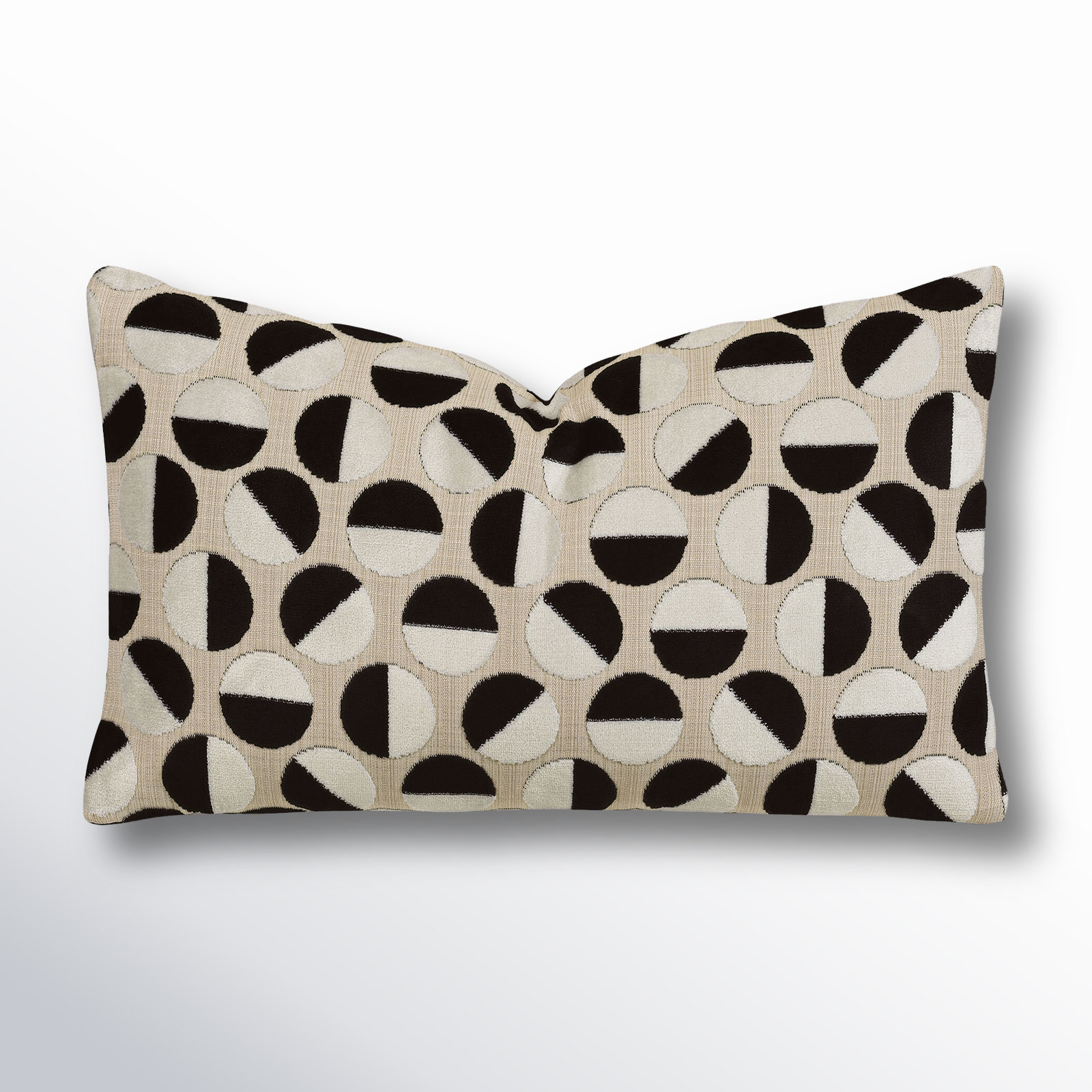 Textured Throw Pillow, Black, Rectangle 13"H x 22"W