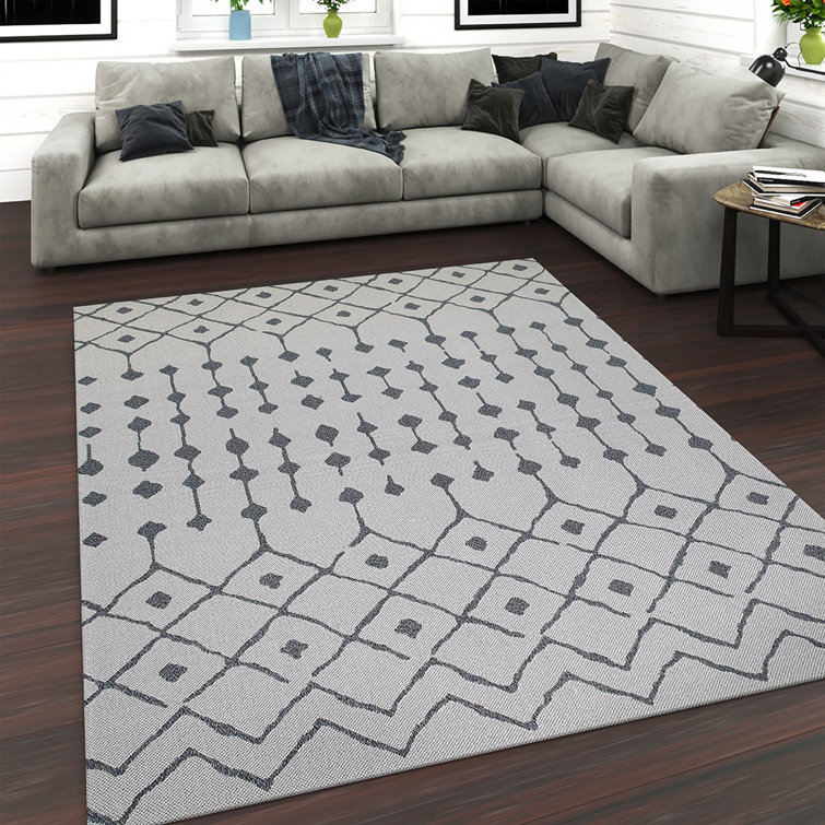 Crownover Southwestern Cotton Hand Woven Area Rug