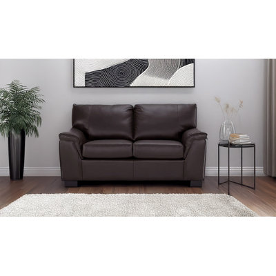 Mikylee Genuine Leather Loveseat
