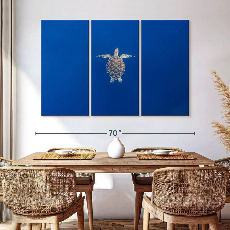 Tortue de mer bleue Brampt, H 42 po x l 65 po