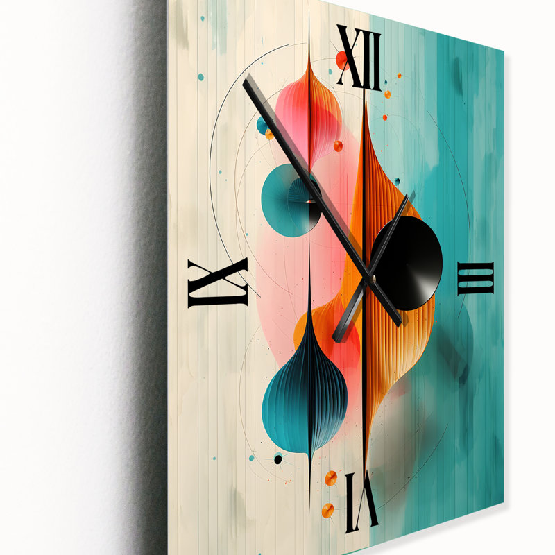 Horloges murales très grandes abstraites organiques «Retro» - Minimalisme, H 32 po x l 24 po x P 1 po