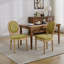 Ensemble de 2 chaises de salle à manger, style français, cadre en bois massif-1400229870