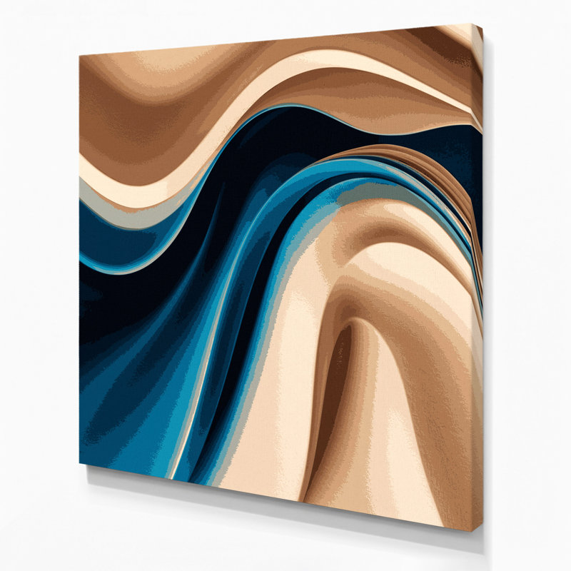 "Gradient Abstract 93", art mural sur toile bleue, H 32 po x l 32 po