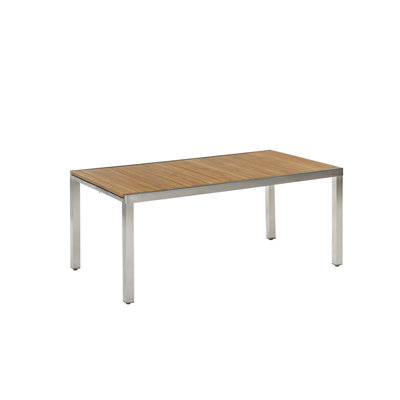 Bellomy Rectangular Solid Wood Metal Outdoor Dining Table - 90 cm W 150 cm D