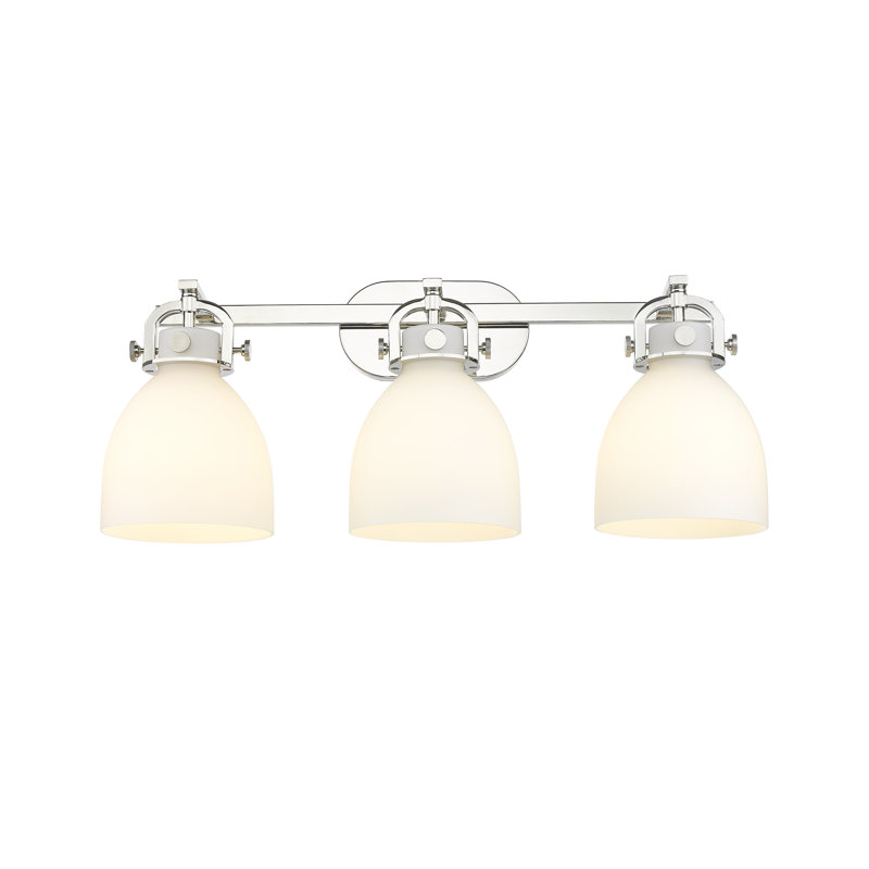 Smeltertown 3 - Light Dimmable Vanity Light, White, Polished Nickel