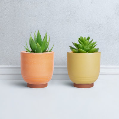 7.5"D Orange Terracotta Planter