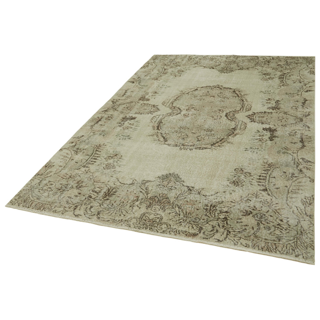Vintage Beige Vintage Wool Handmade Area Rug