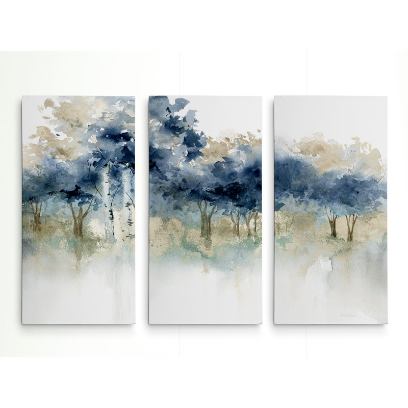 « Waters Edge I » - Reproduction de trois pièces sur toile tendue, 40 po x 60 po