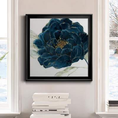 Velours fleuri - peinture sur toile encadrée