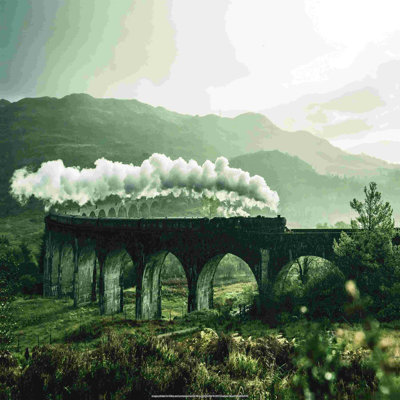 Train sur le pont par - sur