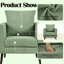 Fauteuil en tissu avec des pieds en bois stables pour diverses utilisations-1788096328