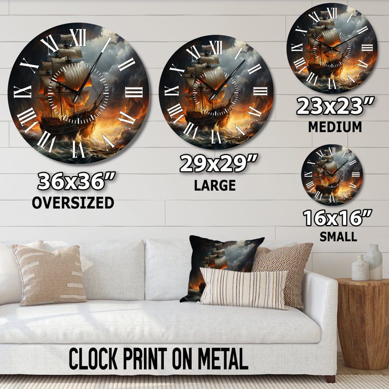 Horloge murale Stormy Seas, Médium