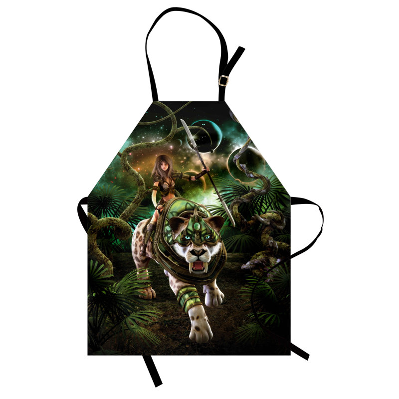 No Pattern Bib Apron