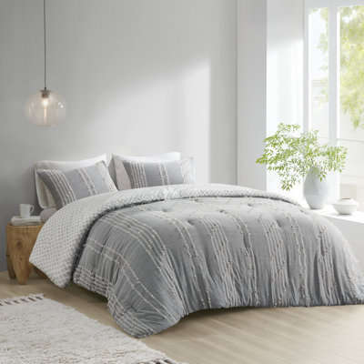 3 Piece Cotton Jacquard Bedding Set
